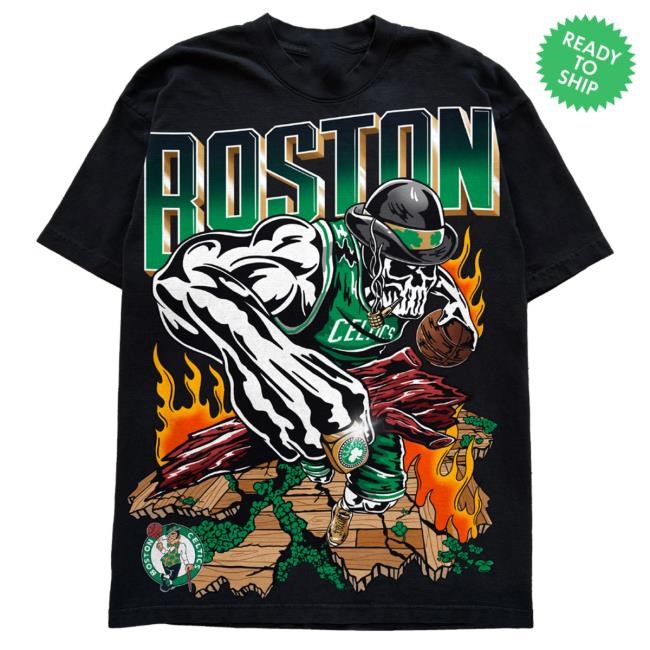 Boston Clutch T Shirt - Black | Warren Lotas Official NBA