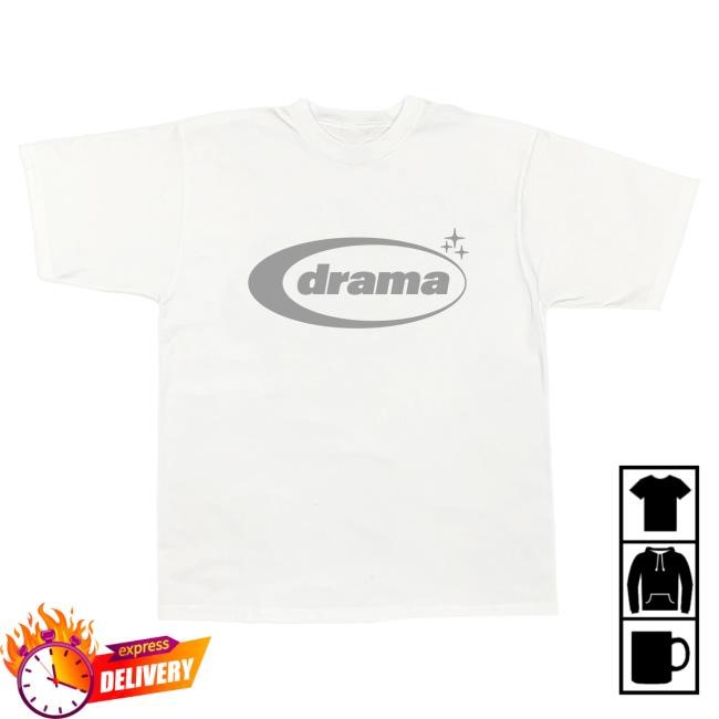 Drama Call Grey Oval Tshirt (White)