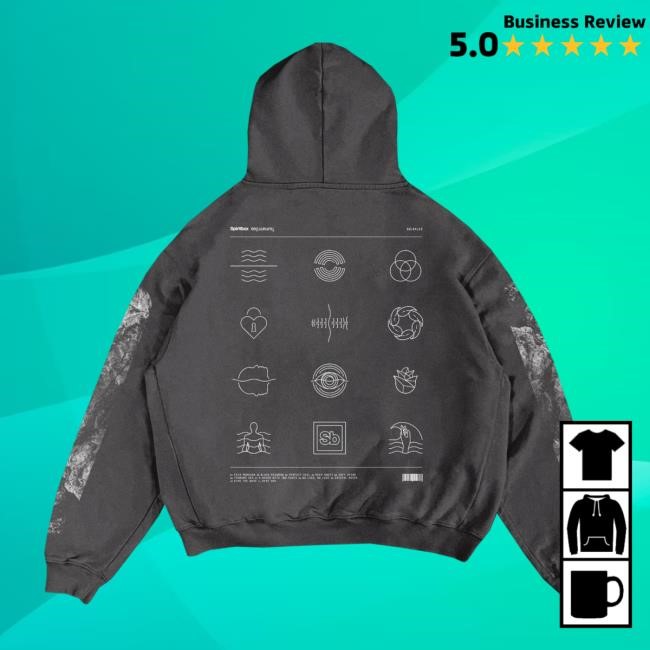 Spiritbox Tsunami Sea Iconography Black Sweatshirt Hoodie Spiritbox Merch