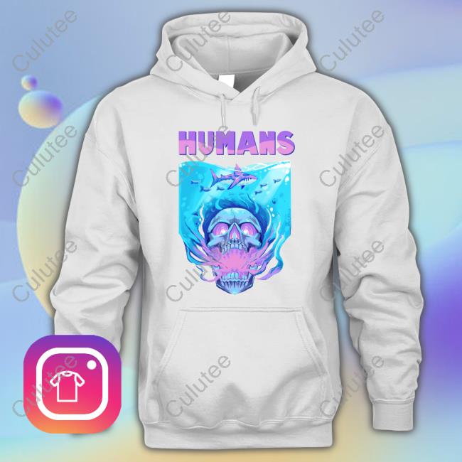 Official Purple Purp1 Requinoesis Humans Skull Shark Tee Shirt
