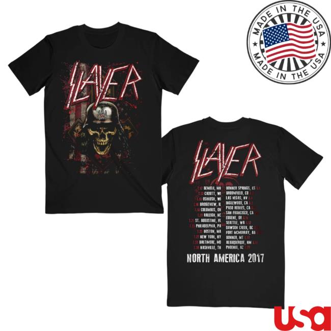 Official Slayer Clothing Store Shop Merch Slaymerica Itinerary Hot Shirt
