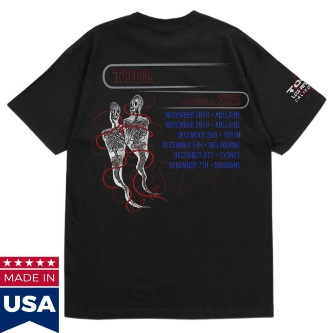Tool - 2025 Australia Tour Event Shirt Tool Band Official Merch Store Shop
