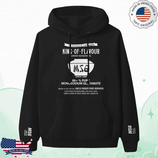 Uncle Roger Merch King Of Flavour Msg Black Sweater