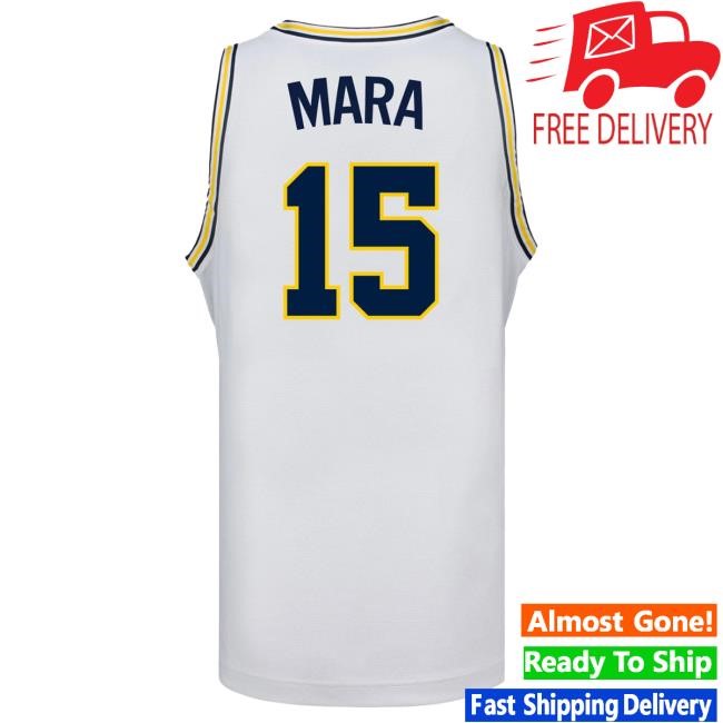 Michigan Wolverines #15 Aday Mara Student Athlete White Basketball Jersey Tshirt The M Den Shop Official
