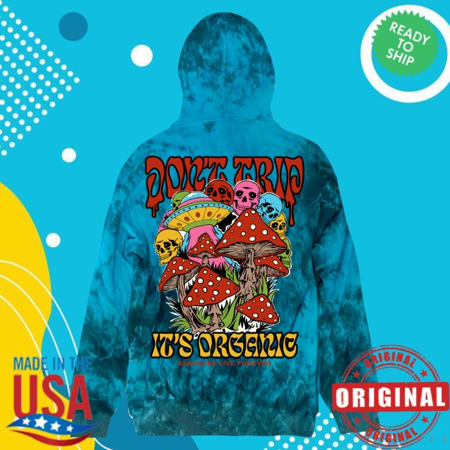 Official Linda Finegold Merch Store Dont Trip Its Organic T-Shirt Teal Tie Dye Lindafinegold Shop Tie-Dye