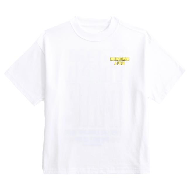 Official Abercrombie And Fitch imagery graphic logo Tees