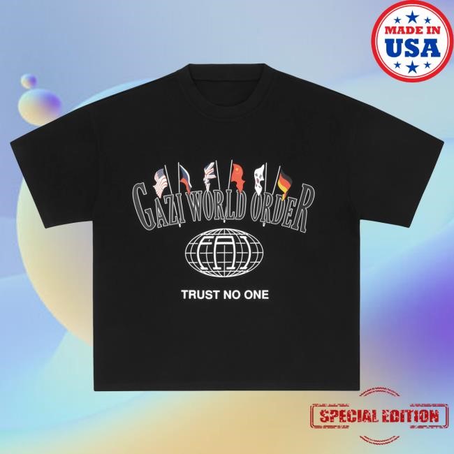 Official Fugazi Gazi World Order Shirt New Black