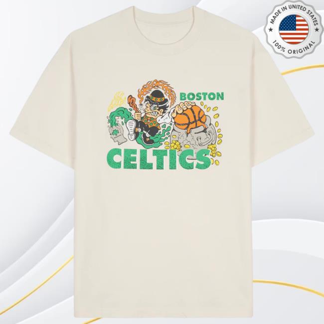 Brain Dead X Nba Boston Celtics New Shirt- Natural