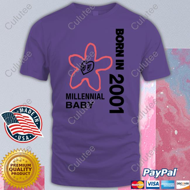 Official Official Itzavibe Merch Flower Eyes Born In 2001 Millennial Baby Shirt