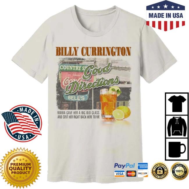 Official Billy Currington White Smoke Good Directions Hot Shirt