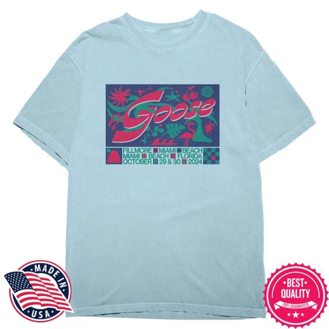 Official Goose The Band Merch Goosetheband Miami - October 2024 Event T-Shirt