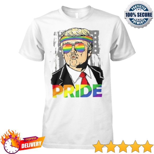 Trump Rainbow Flag Lesbian Bisexual Gay Pride LGBT Shirt
