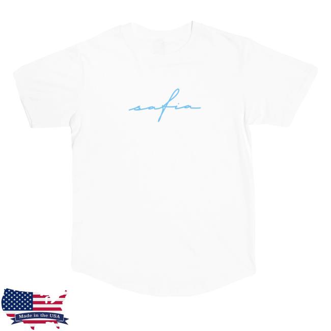 Official Safia Blue Script Long Sleeve T Shirt