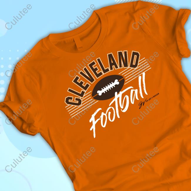 Official Gv Artwork Shop Cleveland Bone Football Shirt Gv Art And Design