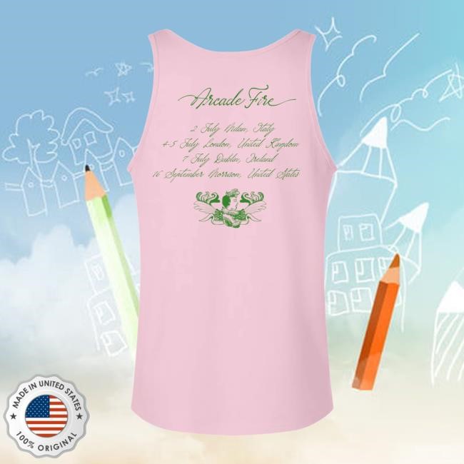 Pink Tour Date Tank Top Arcade Fire Pink Tour Date Tank Arcade Fire