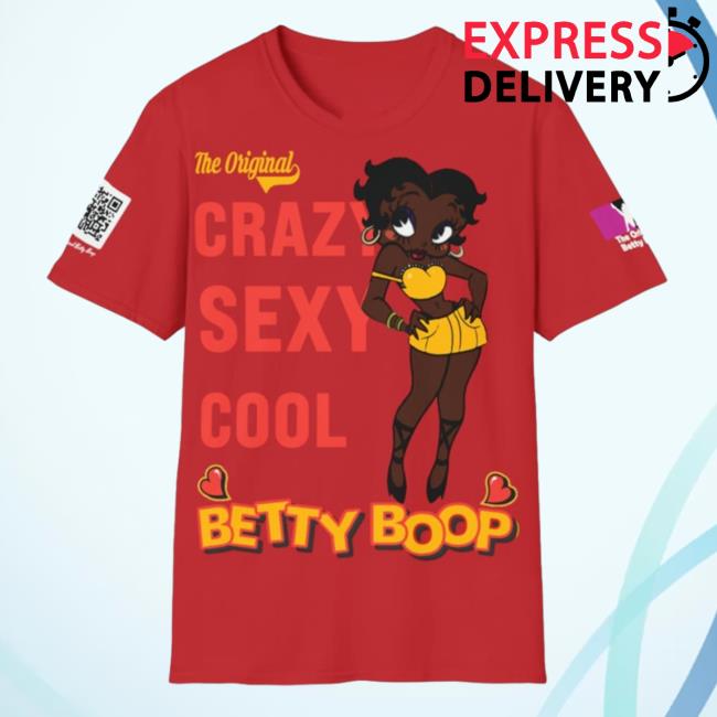 B1 Clothing Black Empowerment Clothing Store Betty Boop Crazy Sexy Cool Shirts Red
