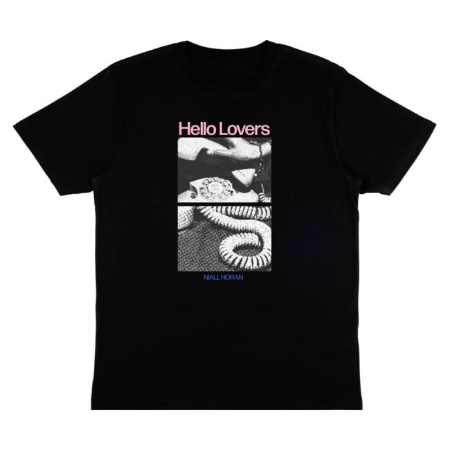 Niall Horan Merch Hello Lovers Black Tshirt
