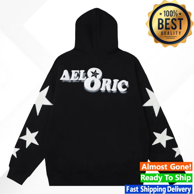 Official Aelfric Eden Clothing Merch Store Aelfric Eden Star Applique Hoodie Black AelfricEden
