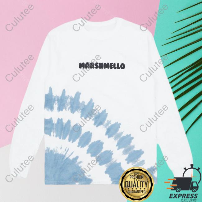 Official Marshmello Music Clothing Store Shop Mello Spot Tie Dye L/S Crewneck White Marshmellomusic Merch