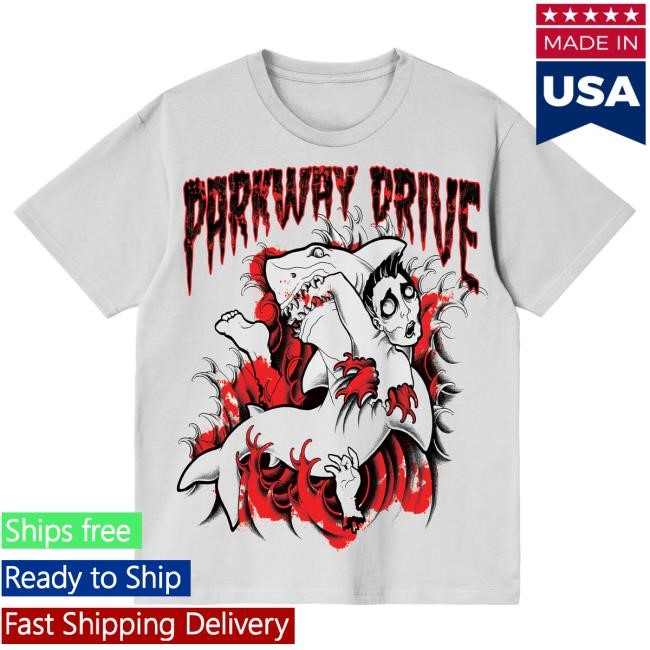 Official Parkway Drive Merch Store There's Blood In The Water T Shirt