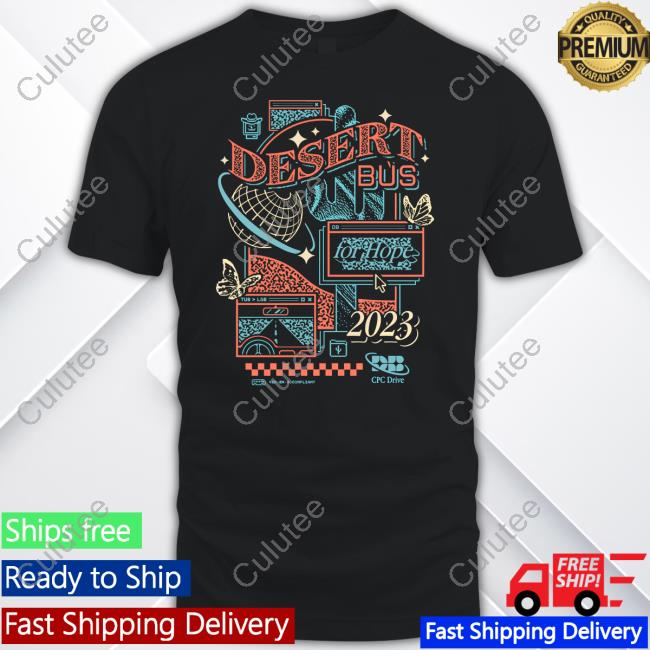 Official Fangamer Shop Desert Bus 2023 Tee Shirt By Jon Kay