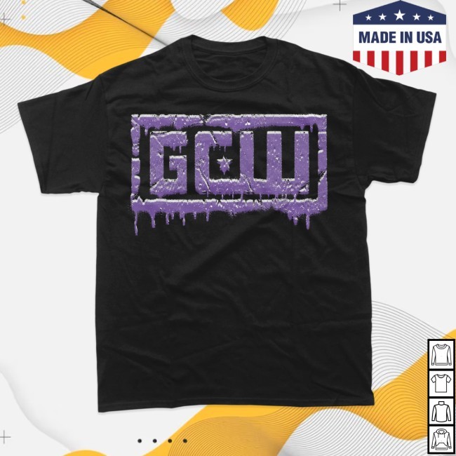 Purple/White Paint Drip Tee GCW Merch