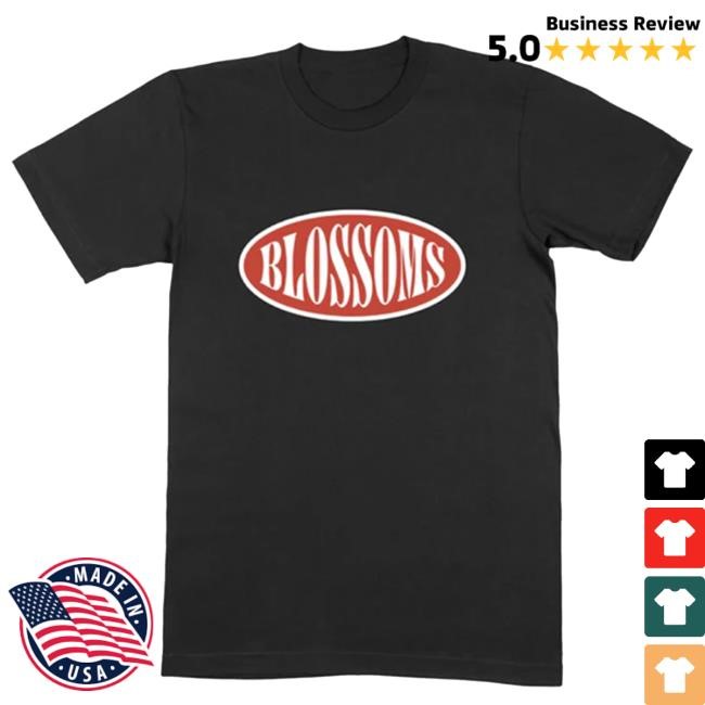 Official Blossoms Merch Store Oval Logo Short Sleeve Tee Blossoms Band