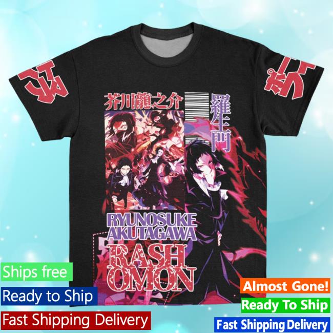 Official Anime Ape Clothing Ryunosuke Akutagawa Bungou Stray Dogs Streetwear AOP Top Shirt 3D All Over Print Animeape