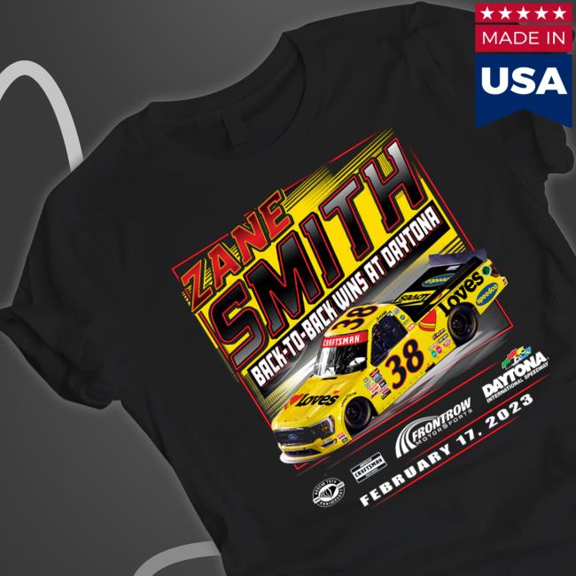 Official Front Row Motorsports Merch Zane Smith 2023 Daytona Win Shirt