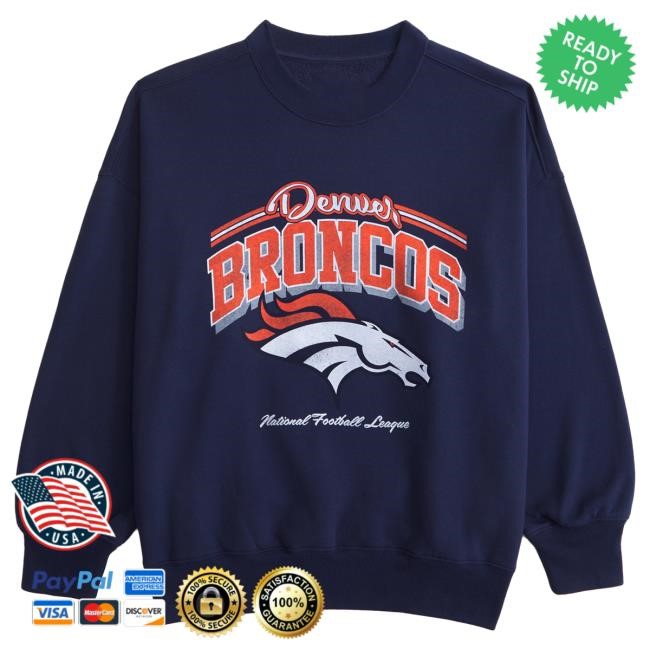 Official Abercrombie And Fitch Shop Denver Broncos Vintage Sunday Sweater NFL by Abercrombie
