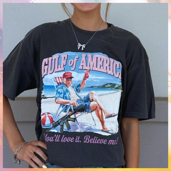 Official Trump Gulf Of America Graphic New T-Shirt - Six Shooter Junction