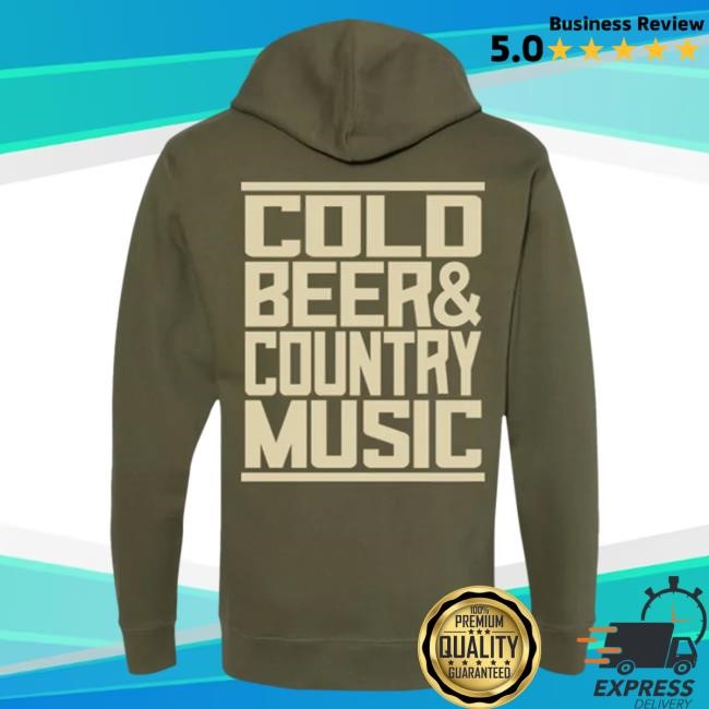 Official Zach Top Merch Store Shop Zach Top Green Cold Beer Pullover Hoodie ZachTop