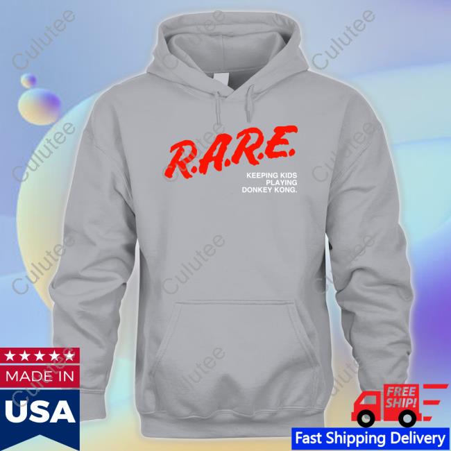 Rare Keeping Kids Playing Donkey Kong Hooded Sweatshirt