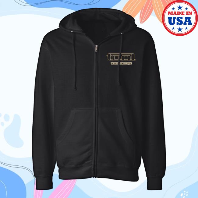 Official Tool Muisc Band Clothing Store Shop 10,000 Days Gold Circle Eyes Midweight Zip Up Pull Over Hoodie ToolBand ToolMusic Merch