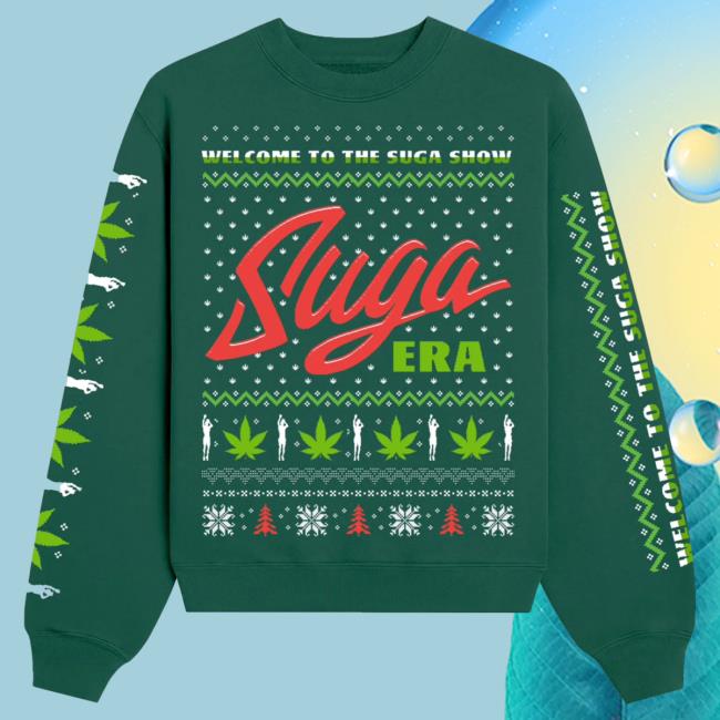 Official The Suga Merch Store Suga Era Green Holiday Attractive Hoodie The Suga Store Sugashop