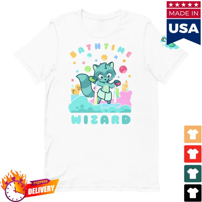 Official Pretend Again Bathtime Wizard Tee Shirt White (OwO / Oh Woah! Shirt) Pretendagain