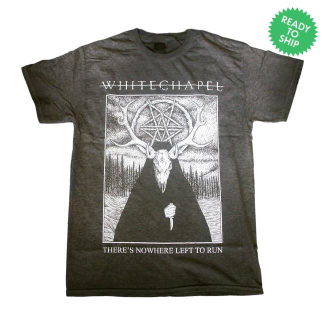 Whitechapel Merch Deer Demon Oil-Wash Black T-Shirt