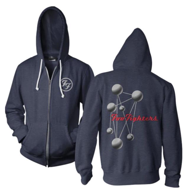 Official Foo Fighters Merch Molecules Zip Up Sweatshirts