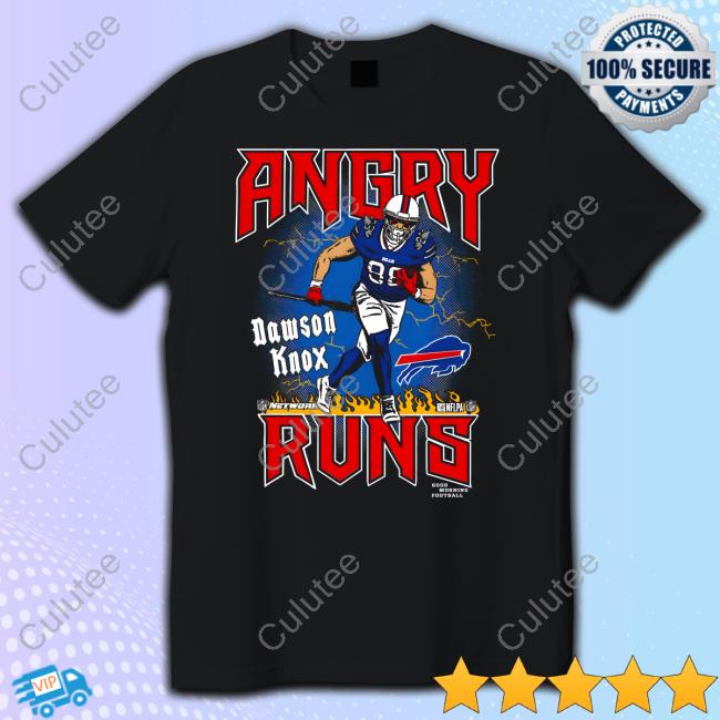 Official Homage Merch Angry Runs Bills Dawson Knox Shirt Kyle Brandt
