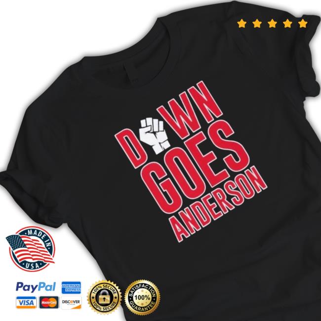 Official Down Goes Anderson Baseball Fight Tom Hamilton Down Goes Anderson Long Sleeve T Shirt