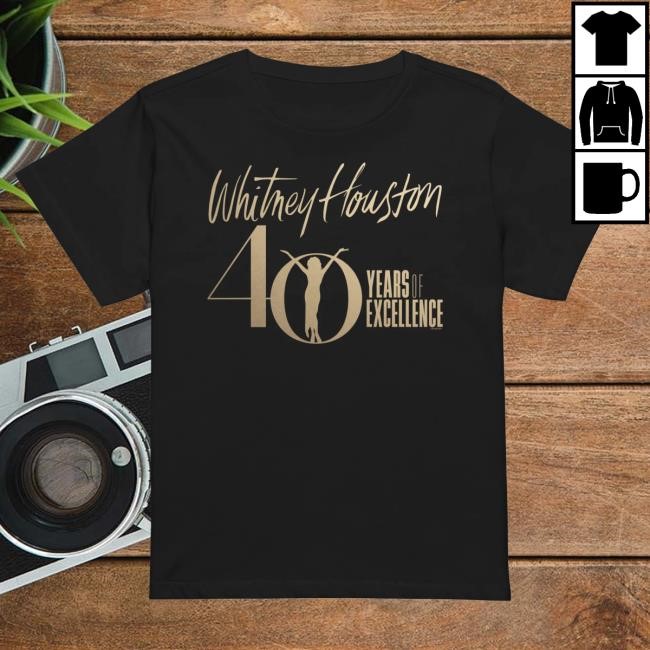 Official Whitney Houston 40 Years of Excellence Golden Women's Tee