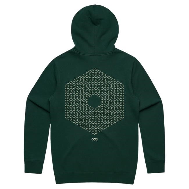 Official Odesza Merch Store Odesza Embroidered Maze Hooded Sweatshirt Odesza Clothing