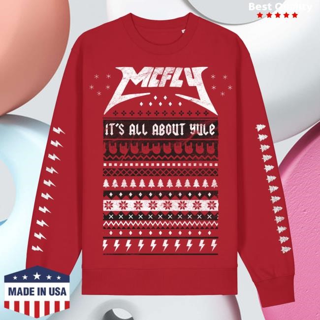 McFly It's All About Yule Red Sweatshirt McFly Band Merch