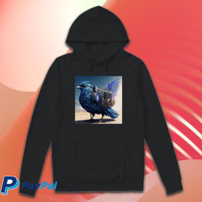 Blue Bird With Bitcoin Luggage T-shirt