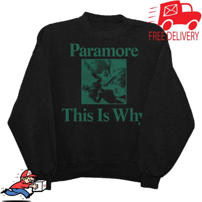 Official Warner Music Merch Store Paramore This Is Why Group Photo Green Ink Popover Sweatshirt Warner Music Apparel Clothing Shop WarnerMusic