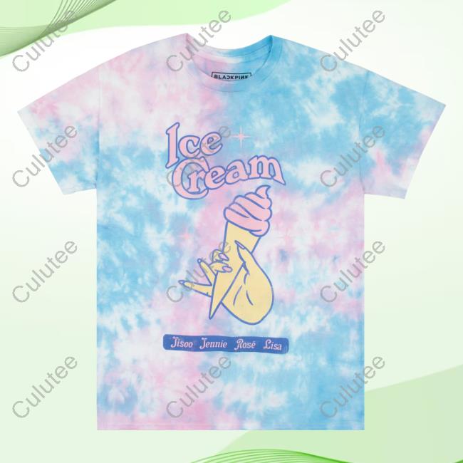 Black Pink Merch Ice Cream Tie Dye T-Shirt