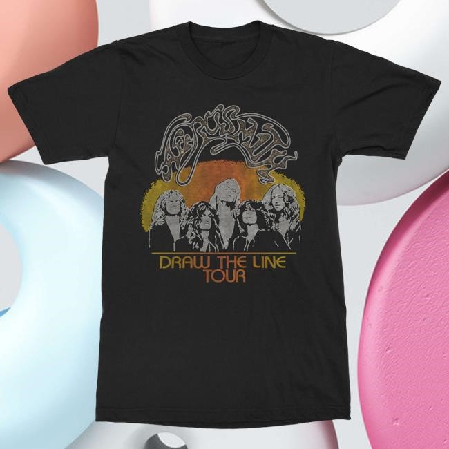 Official Aerosmith Shop Draw The Line In Concert Tshirt