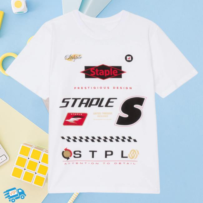 Staple Grand Prix Logos Shirts White