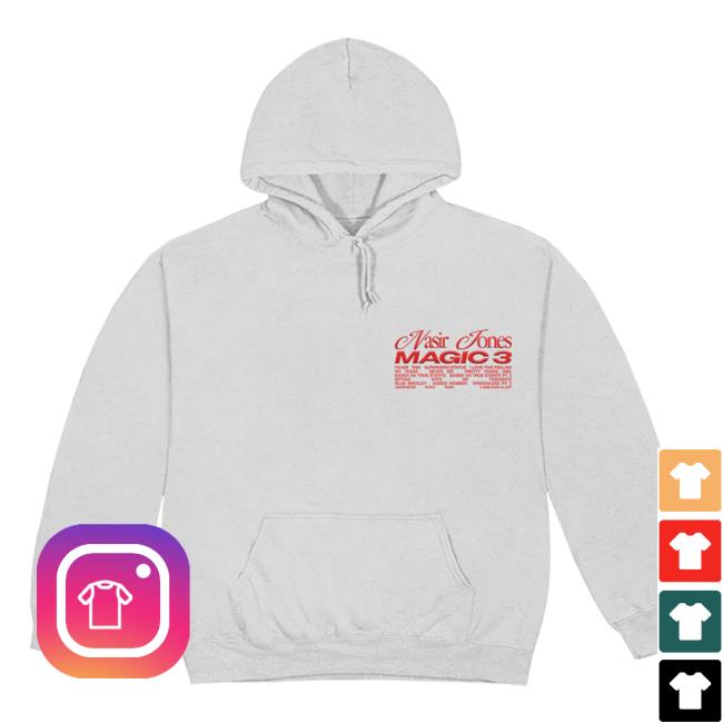 Official Nasir Jones Shop Nas Merch Magic 3 Hooded Sweatshirt I Nasirjones