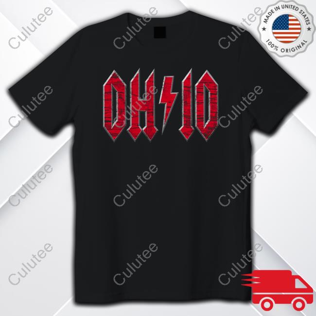 Official Foolish Gamers Ohio Rocker Rock N Roll Bolt Buckeye State Pride Tee